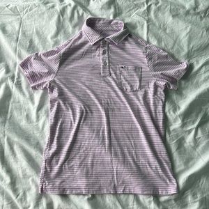 Vineyard Vines Edgartown Pink Striped Polo Shirt